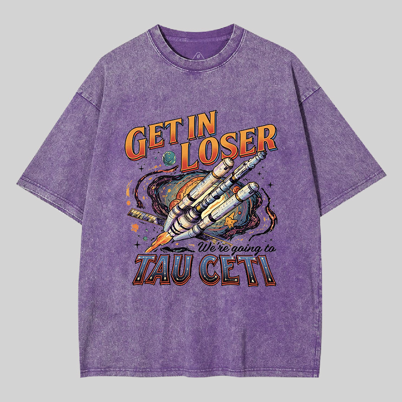 Tau Ceti Road Trip Geek Washed T-shirt