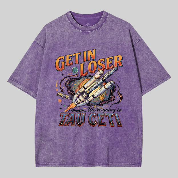 Tau Ceti Road Trip Geek Washed T-shirt