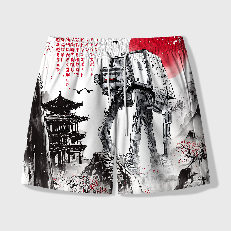 Ink Walker Geek Hawaiian Swim Trunks