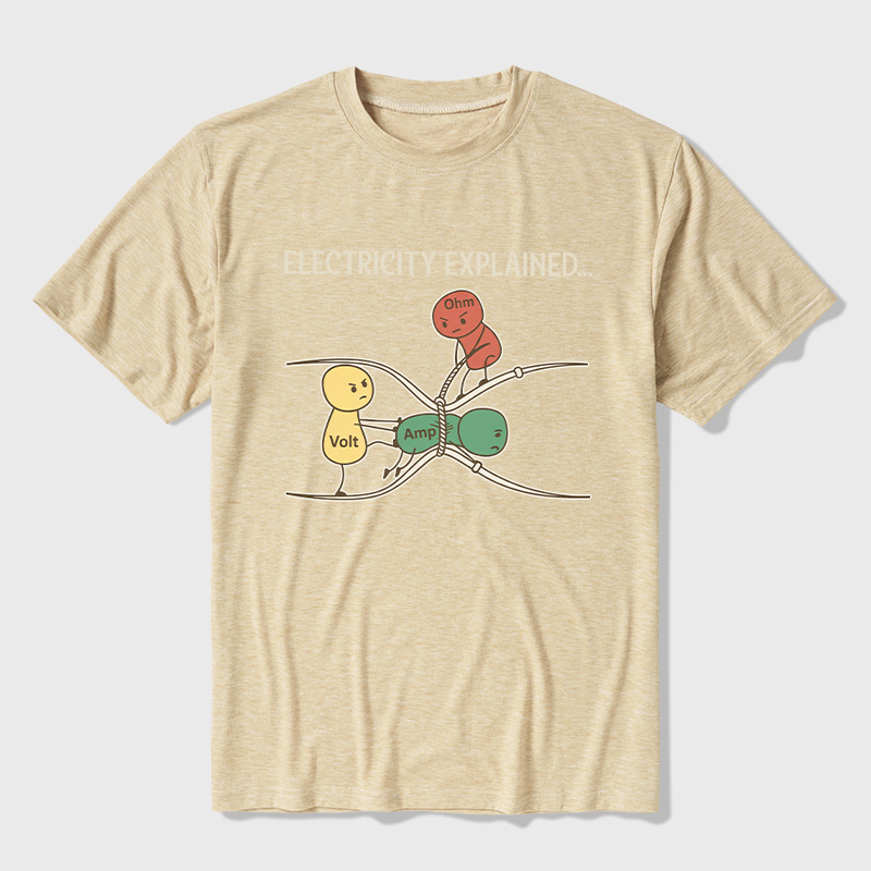 Electricity Explained Ultra Soft Heather Tee