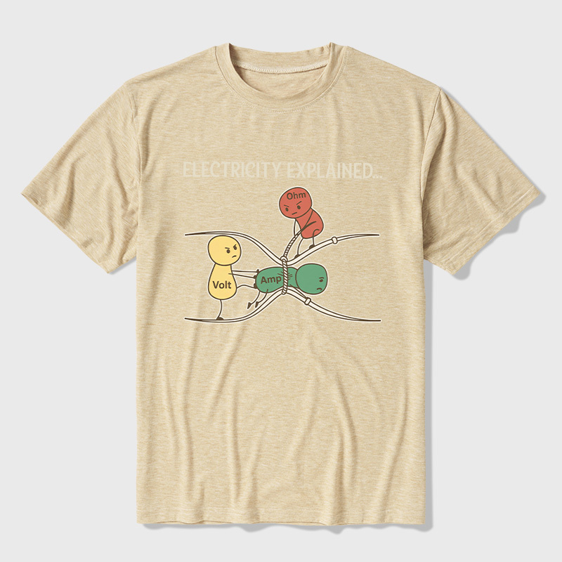Electricity Explained Ultra Soft Heather Tee