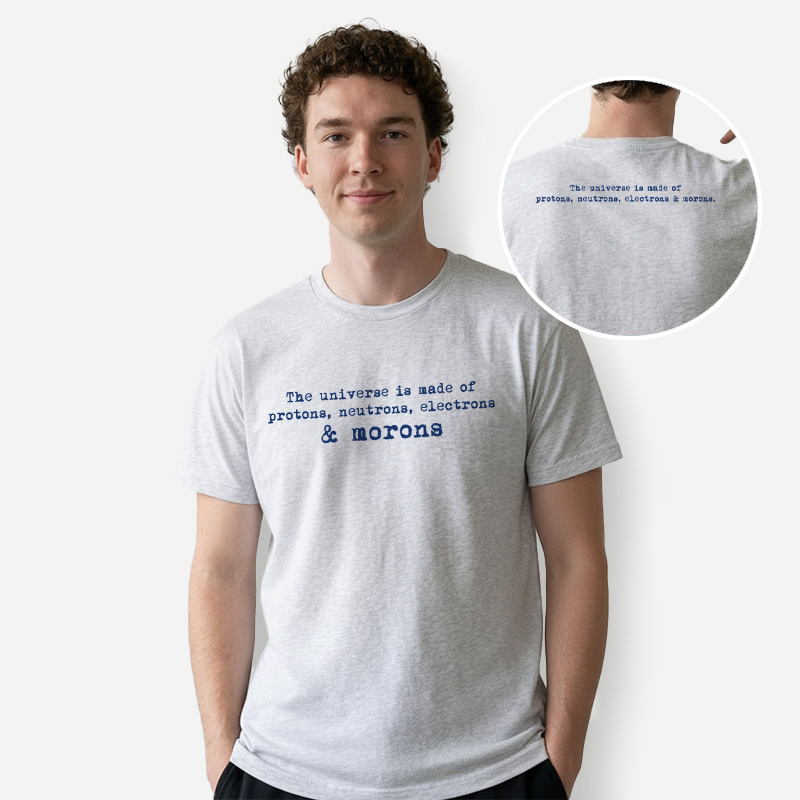 The Composition Of The Universe Science Front and Back Printed T-Shirt