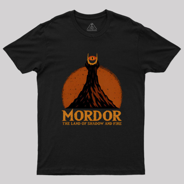Mordor The Land Of Shadow And Fire Geek T-Shirt