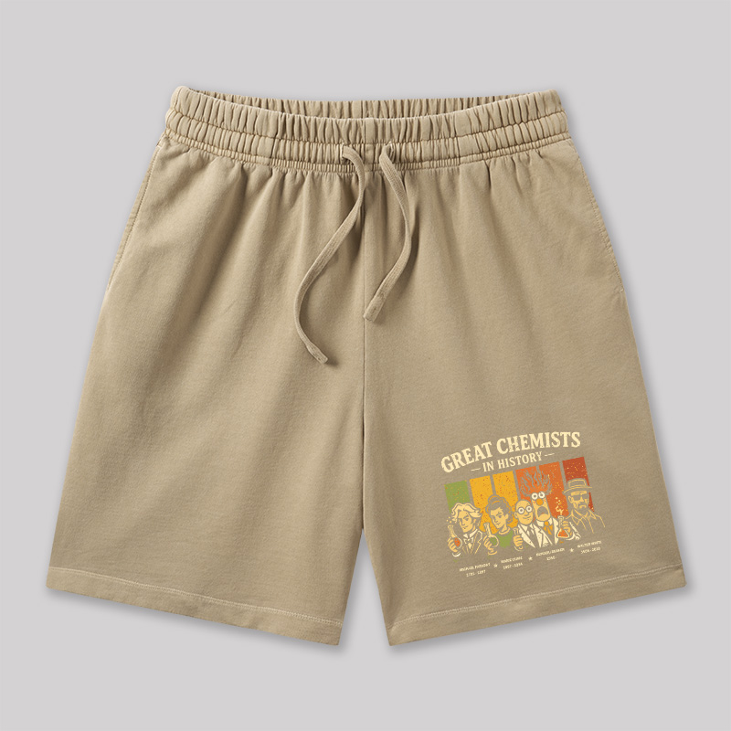 Great Chemists In History Geeky Washed Shorts