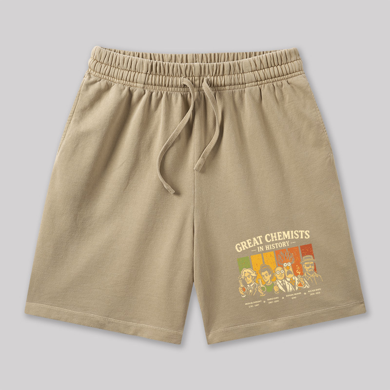 Great Chemists In History Geeky Washed Shorts