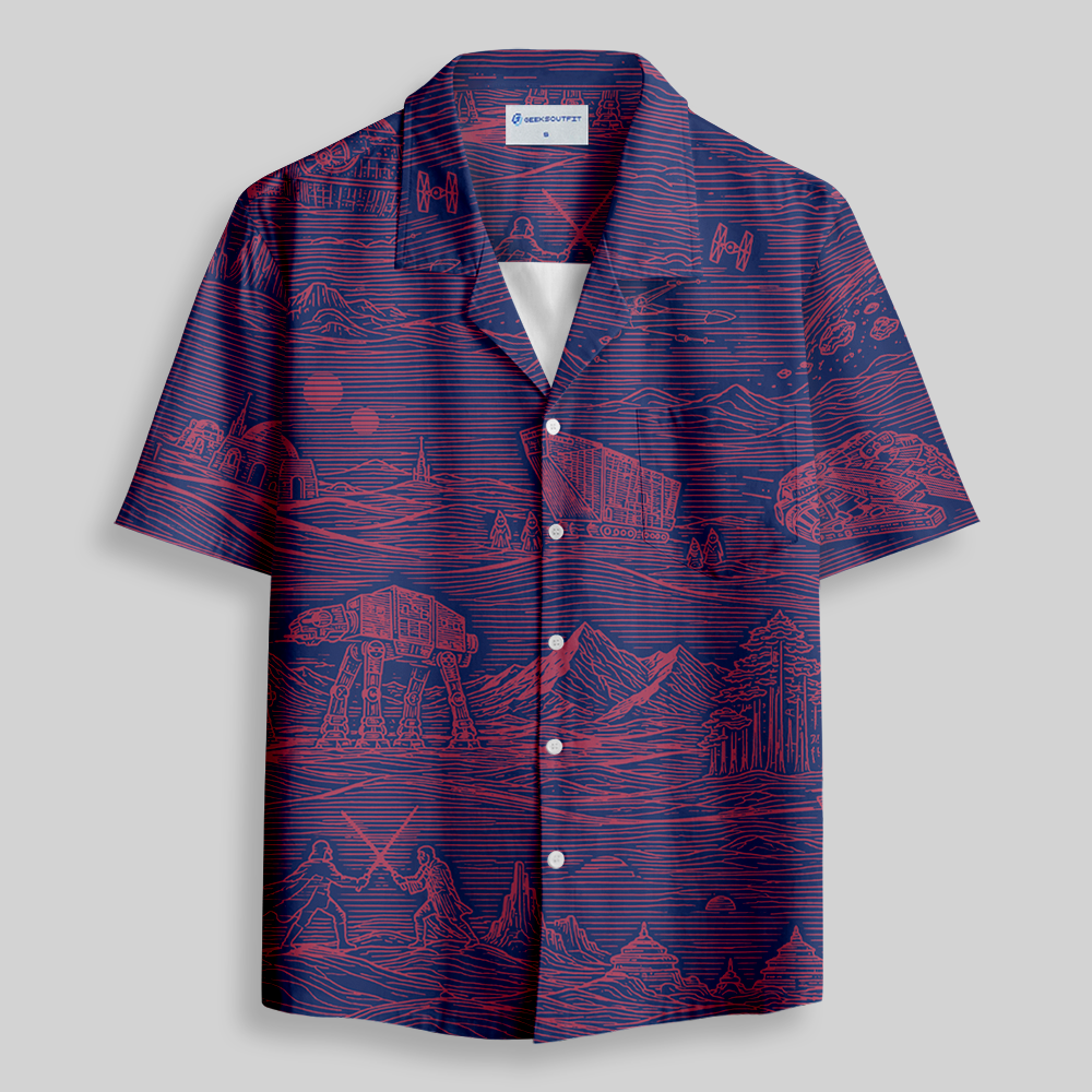 Geeksoutfit Off-World Relic Button Up Pocket Shirt for Sale