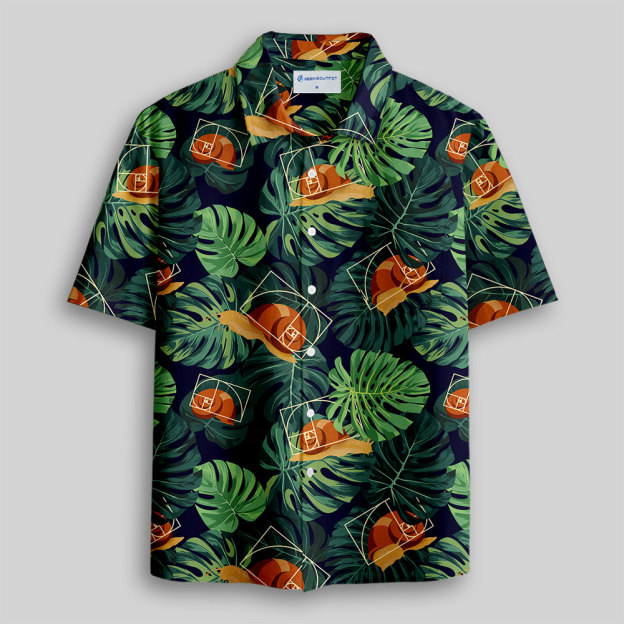 Fibonacci Snail Button Up Pocket Shirt