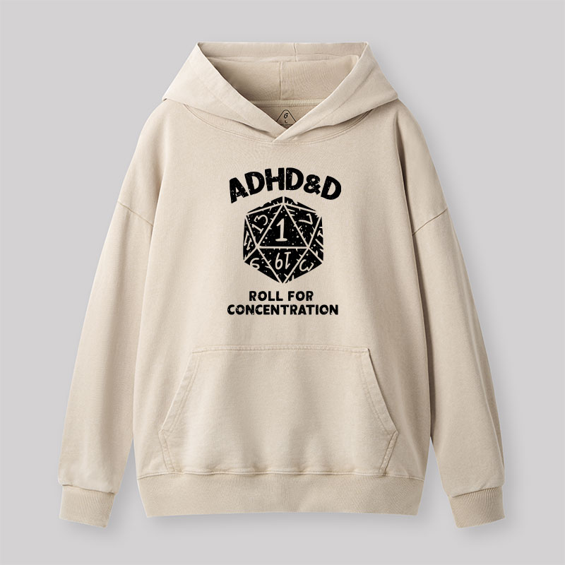 ADHD&D Geek Washed Hoodie