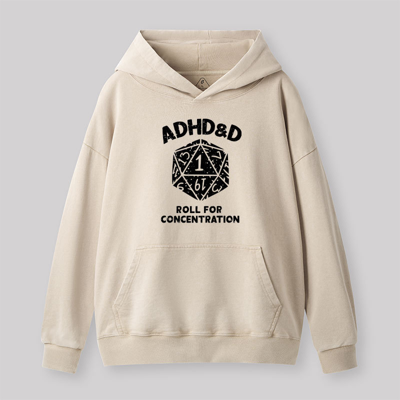 ADHD&D Geek Washed Hoodie