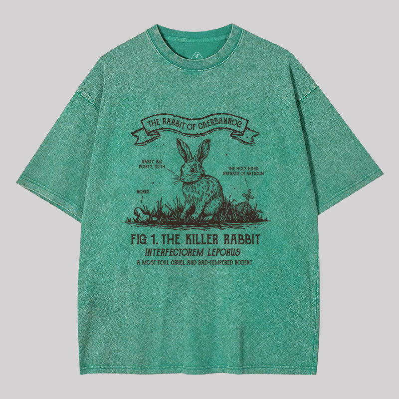 The Rabbit of Caerbannog Geek Washed T-shirt