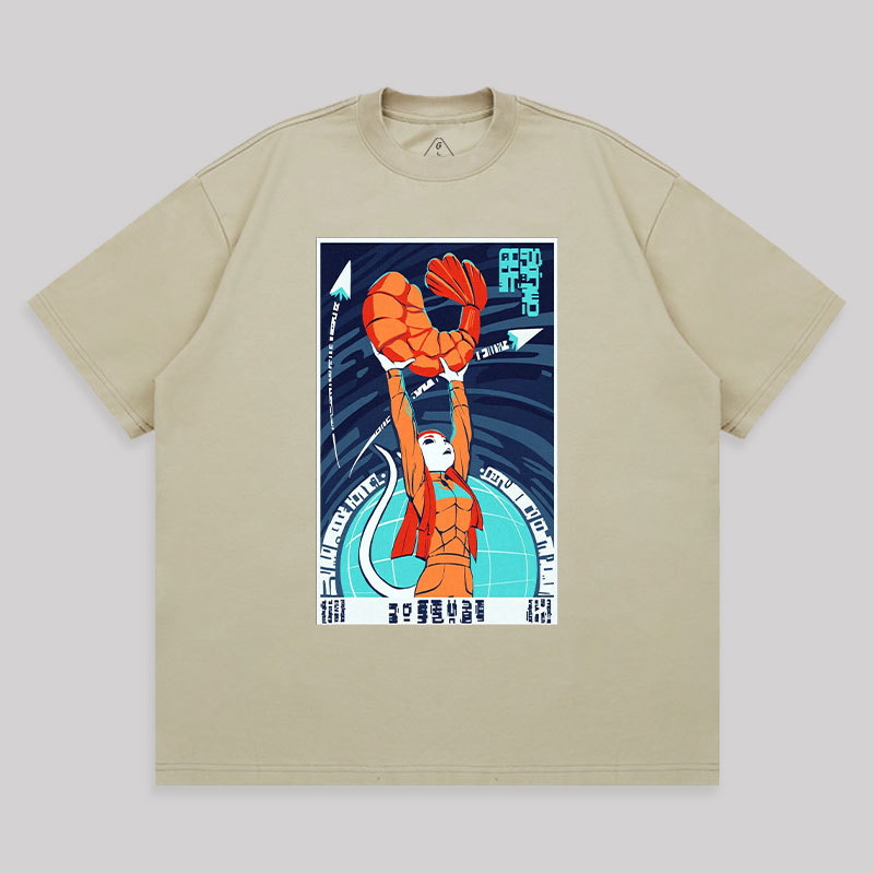In Shrimp We Trust Unisex Oversized T-shirt