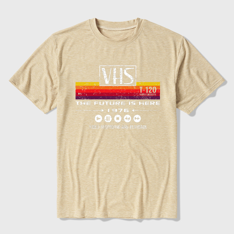 VHS The Future Is Here 1976 Ultra Soft Heather Tee