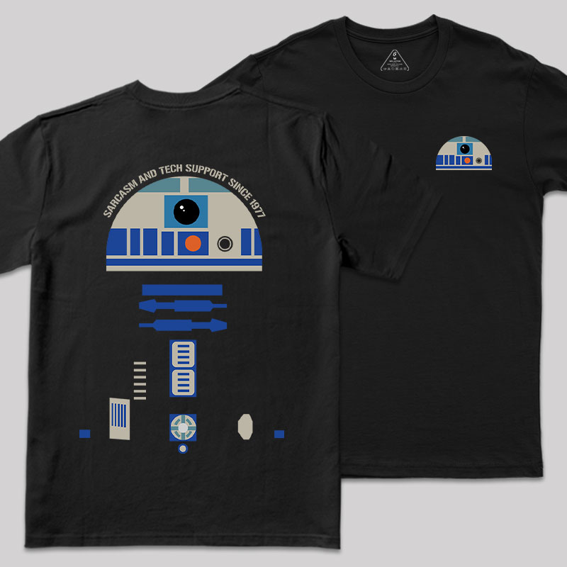 Galactic Tech Support Front and Back Printing Geek T-Shirt