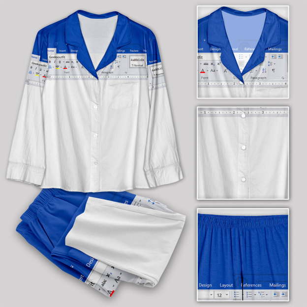 Word Funny Work Pajama Sets