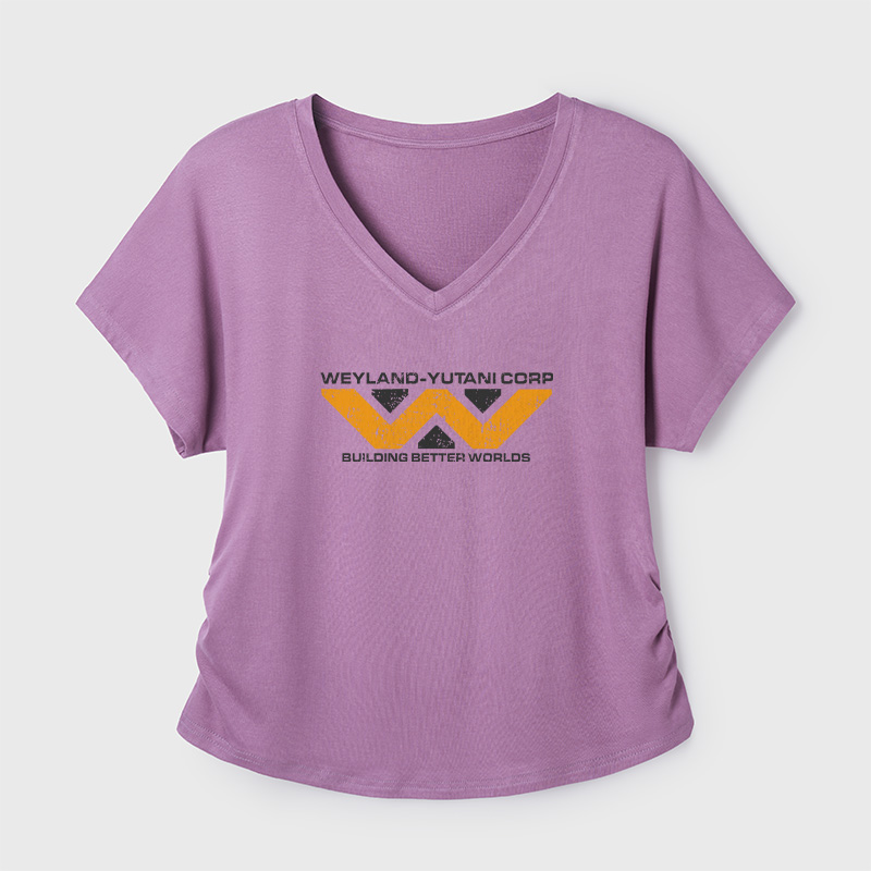 Weyland Yutani Corp Geek Dolman Sleeve V-Neck Shirt