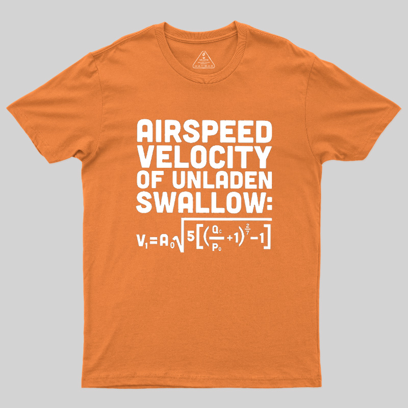 Airspeed Velocity Of Unladen Swallow Geek T-Shirt