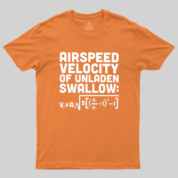 Airspeed Velocity Of Unladen Swallow Geek T-Shirt