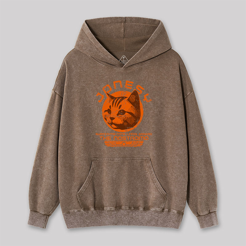 Jonesy Surviving Nine Lives Aboard The Nostromo Washed Hoodie