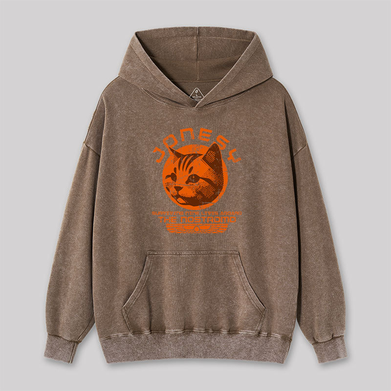 Jonesy Surviving Nine Lives Aboard The Nostromo Washed Hoodie