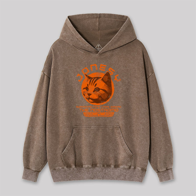 Jonesy Surviving Nine Lives Aboard The Nostromo Washed Hoodie