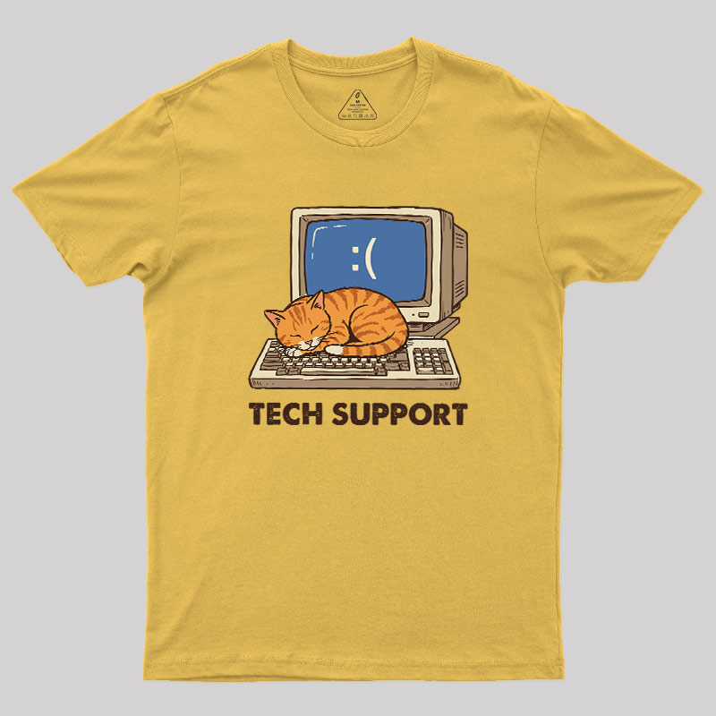 Tech Support Cat Geek T-Shirt