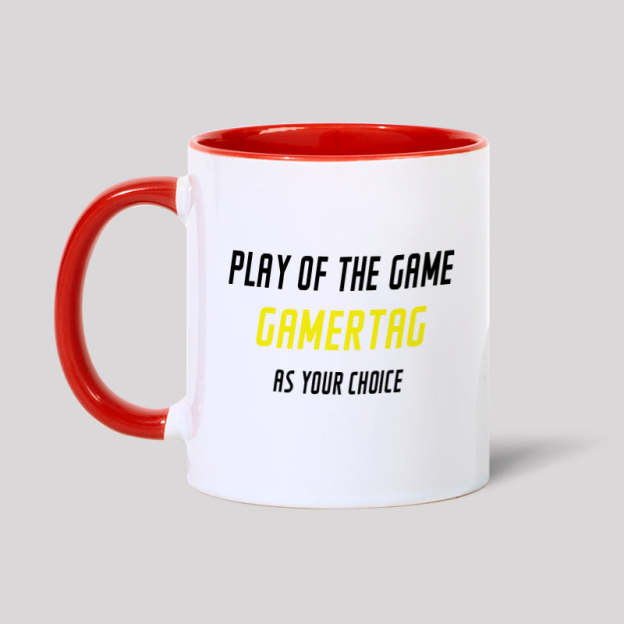 Play of the Game Gamertagas Your Choice Geek Mug