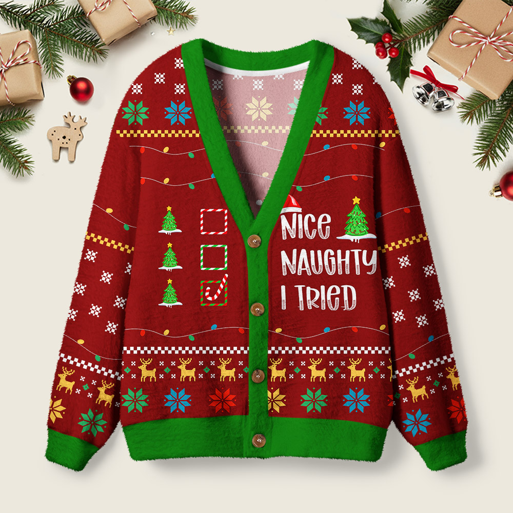 I Tired Funny Geek Ugly Cardigan Sweaters