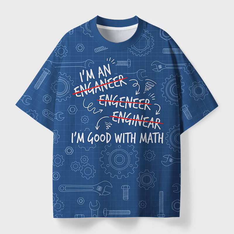 I'm Good With Math Geek All-Over Print T-Shirt