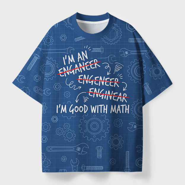 I'm Good With Math Geek All-Over Print T-Shirt