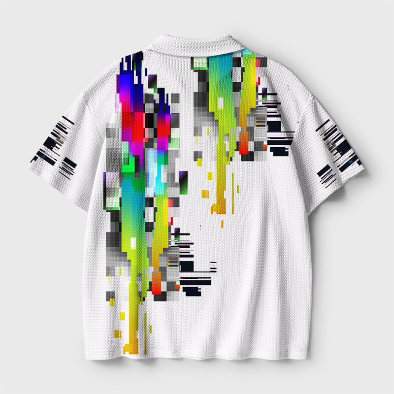 Broken Signal Geek Crochet Polo Shirt