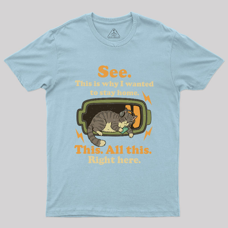 Geeksoutfit Stay Home Funny Geek T-Shirt for Sale