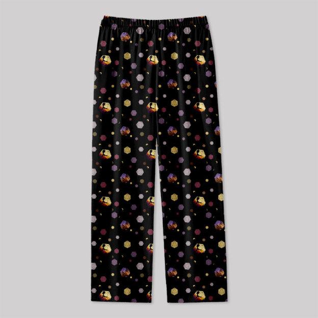 DND Moon and Colorful Dice Geek Loungewear Pants