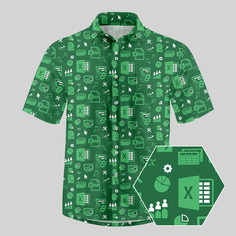 Spreadsheet Chic Button Up Pocket Shirt