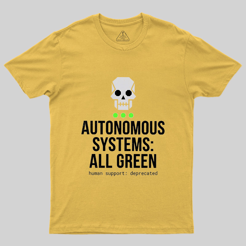 Autonomous Systems All Green Geek T-Shirt