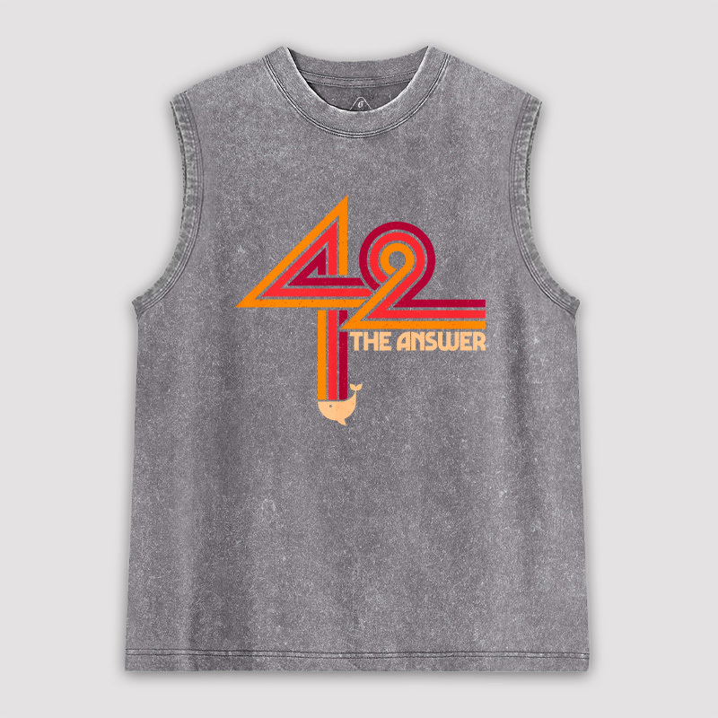 42 The Ultimate Answer Unisex Washed Tank
