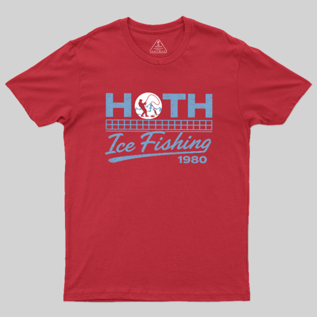 Old School Cold Wilderness Ice Fishing Geek T-Shirt