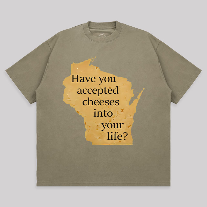 Wisconsin Cheese Pun Unisex Oversized T-shirt