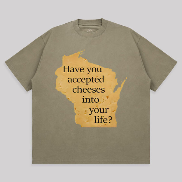 Wisconsin Cheese Pun Unisex Oversized T-shirt