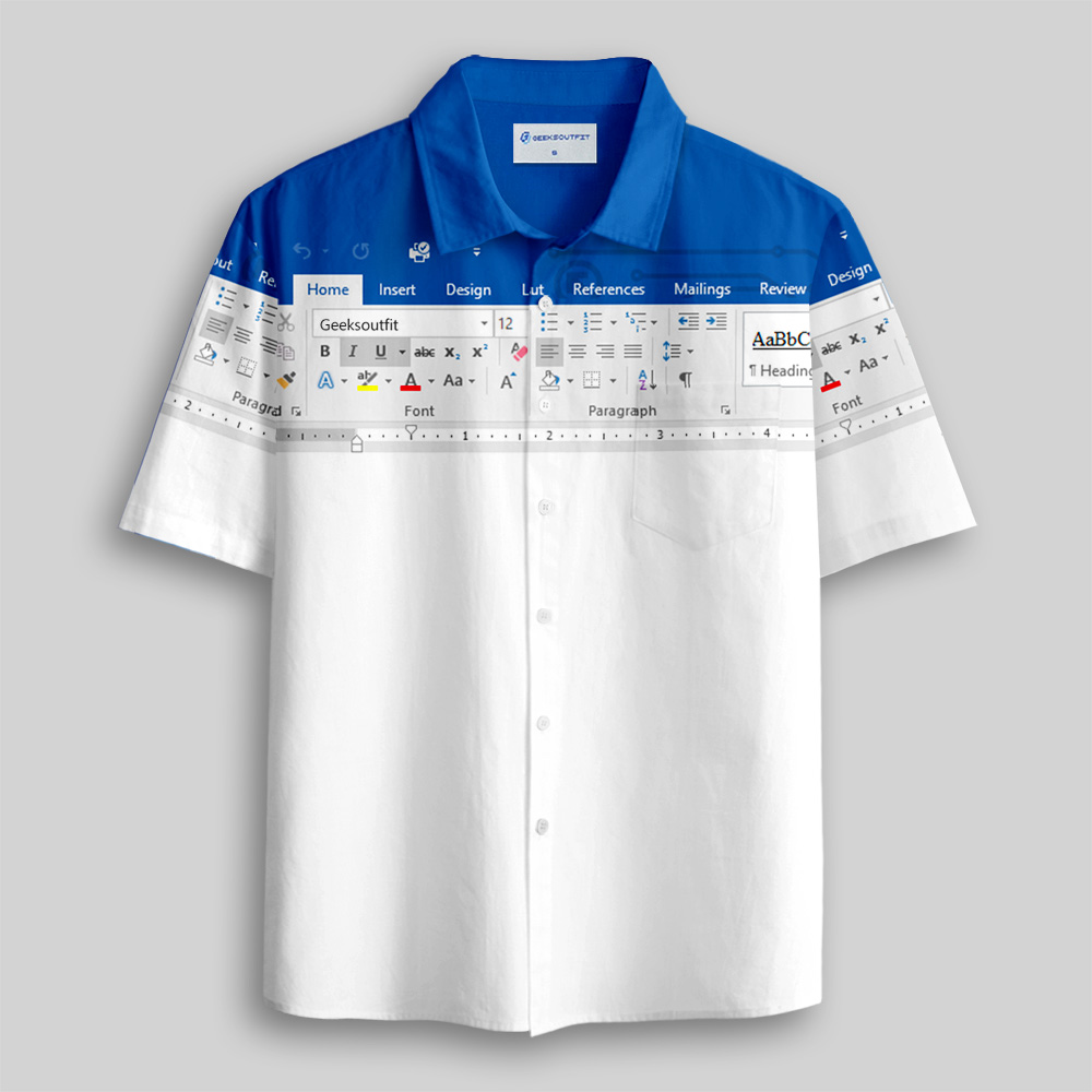 Excel Funny Work Shirt Button Up Pocket Shirt