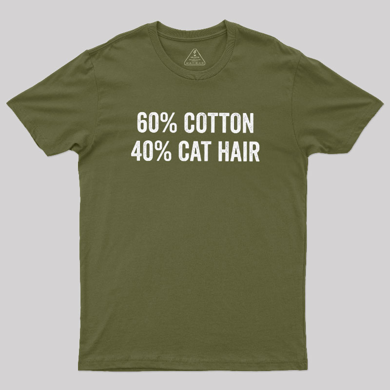 60 Cotton 40 Cat Hair Geek T-Shirt