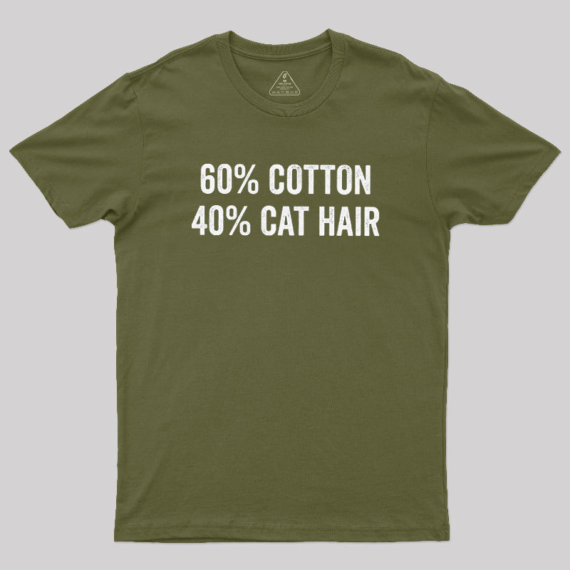 60 Cotton 40 Cat Hair Geek T-Shirt
