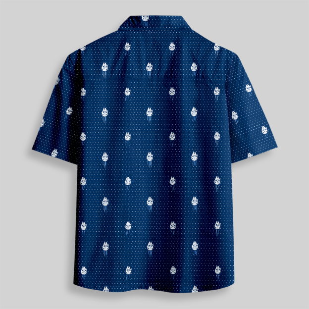 Space Traveler Polka Dot Button Up Pocket Shirt
