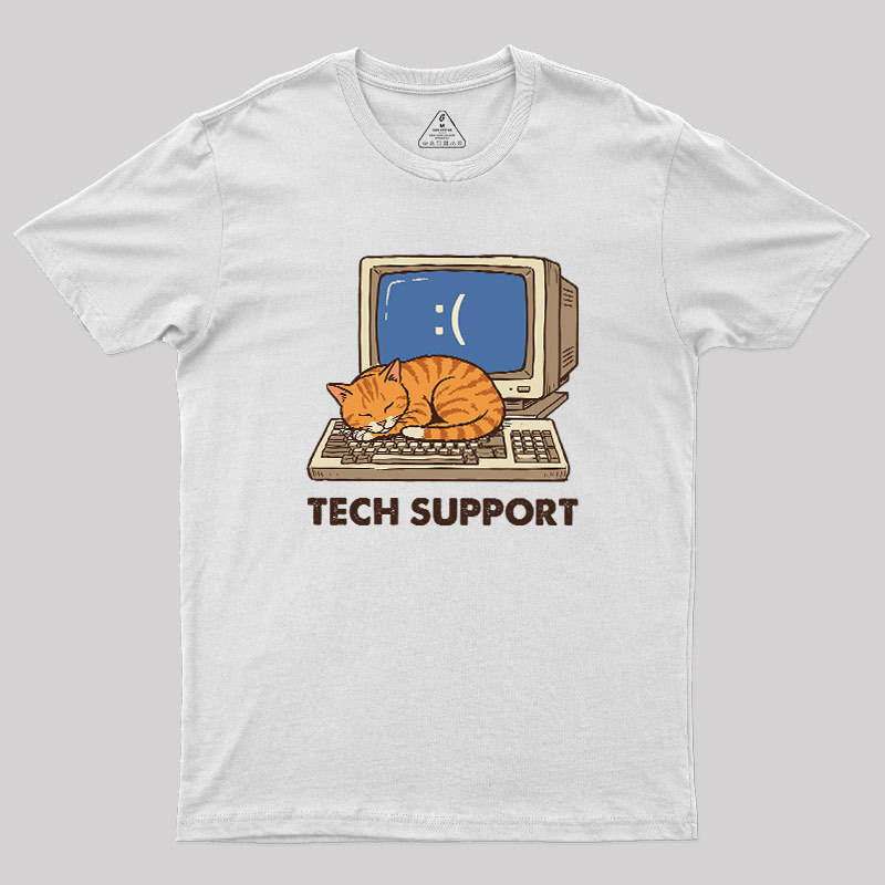 Tech Support Cat Geek T-Shirt