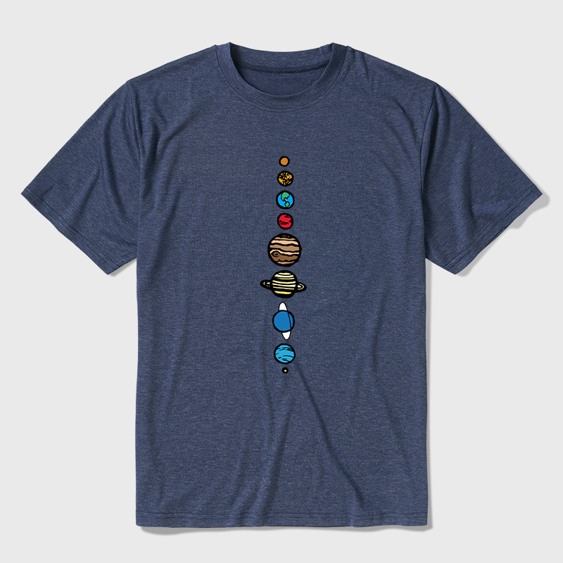 Space Nerd Planets Ultra Soft Heather Tees