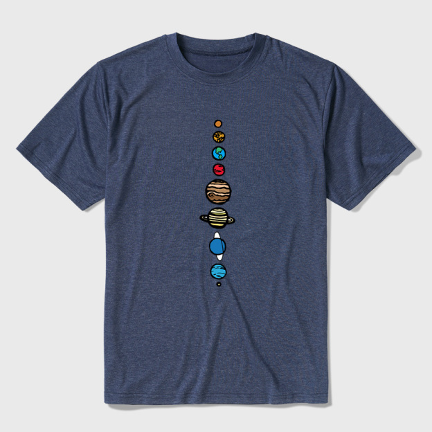 Space Nerd Planets Ultra Soft Heather Tees