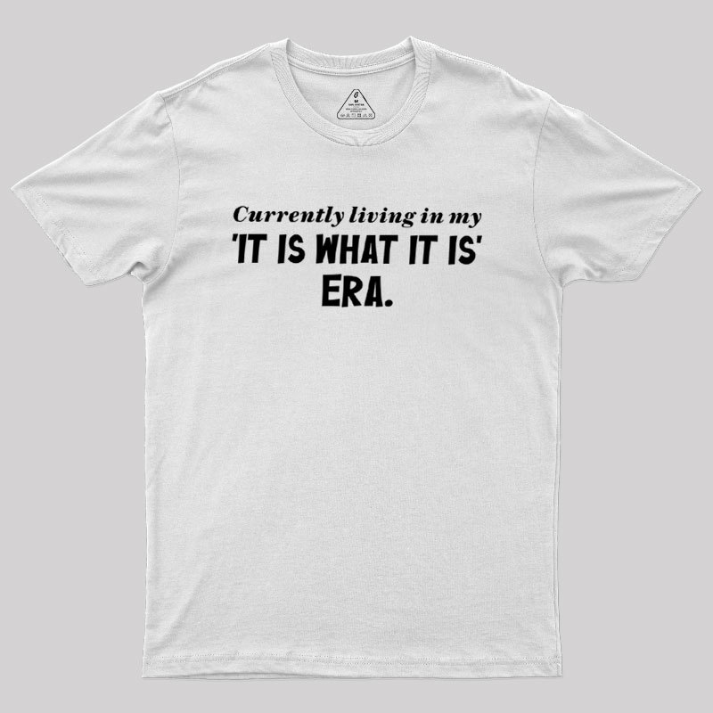 Currently Living in My 'It Is What It Is' Era Geek T-Shirt