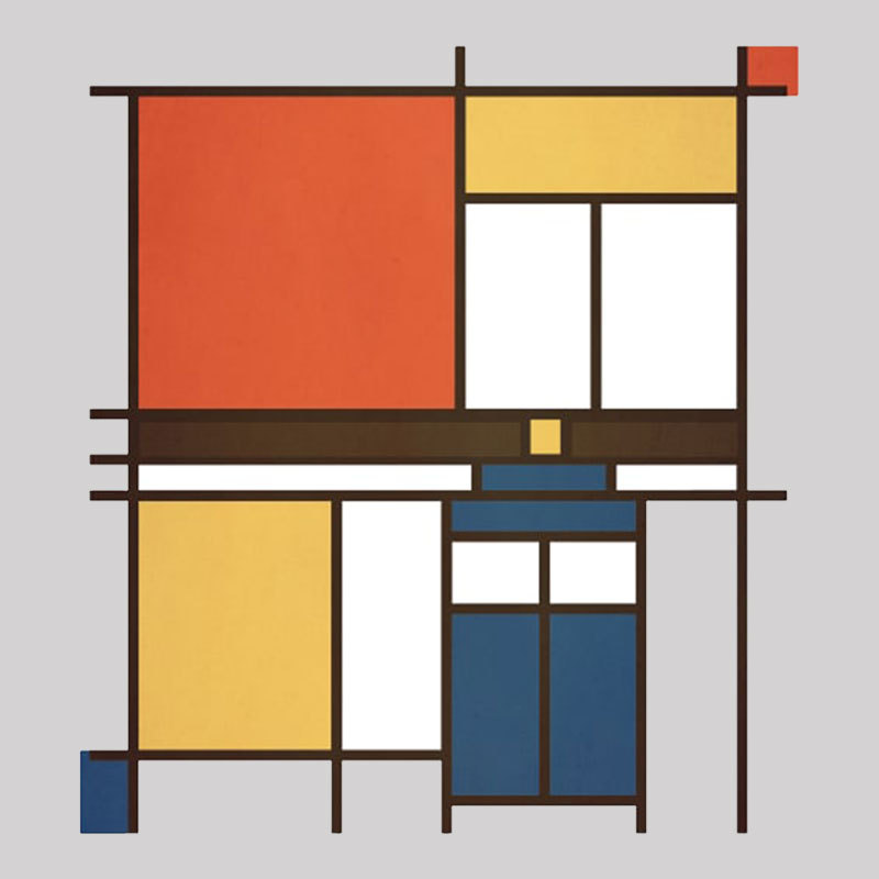 Mondrian Who Geek T-Shirt