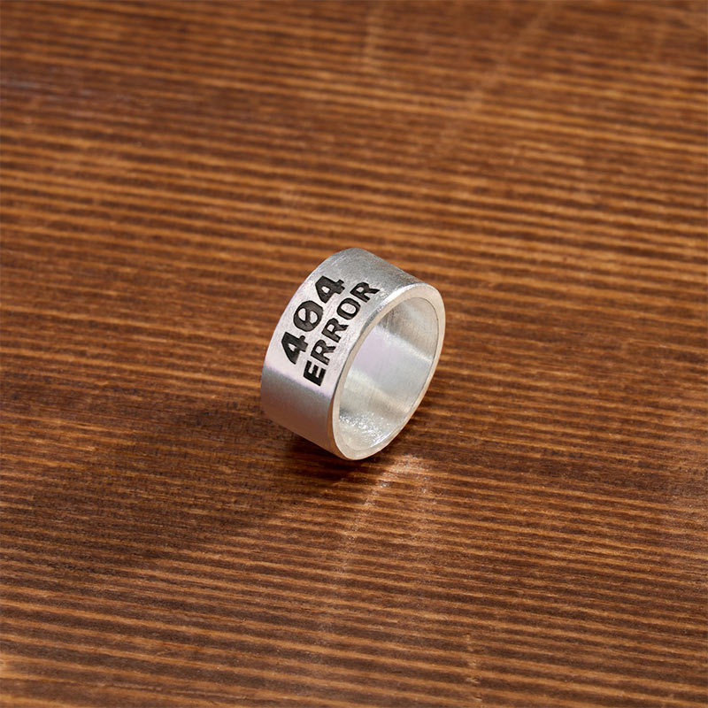 404 Error Geek Silver Bead Bracelet