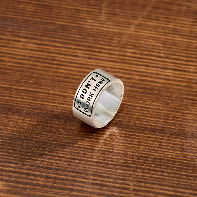 I Don't Work Here Geek Silver Bead Bracelet