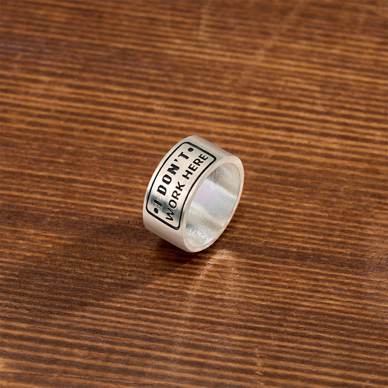 I Don't Work Here Geek Silver Bead Bracelet